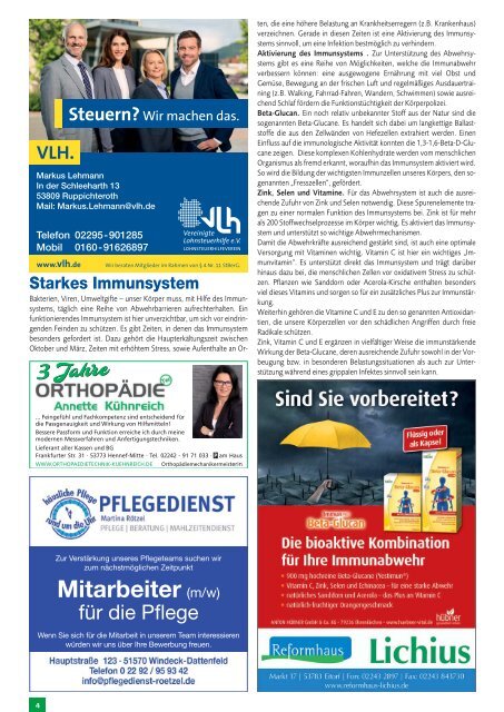 Stadtmagazin Eitorf, Windeck, Ruppichteroth, Ausgabe 10 / November 2017