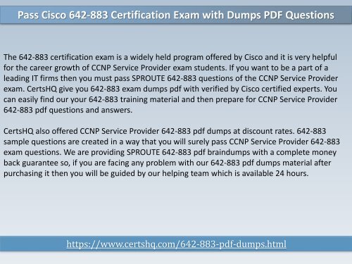 Updated 642-883 Test PDF Practice Exam Questions