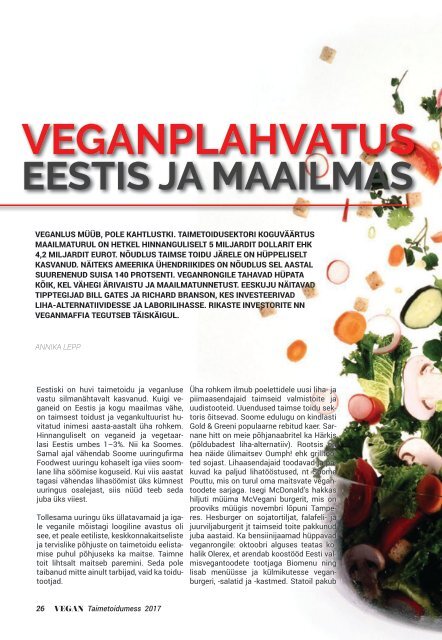 Ajakiri Vegan Taimetoidumess 2017