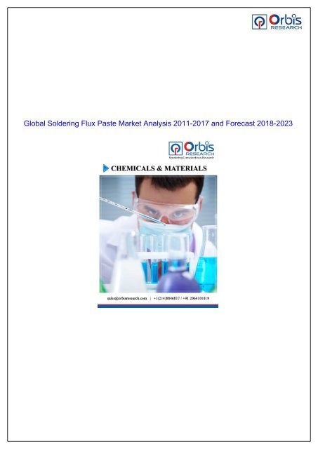 Soldering Flux Paste Market to Register Steady Growth During 2018 - 2023