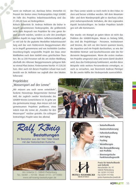 Komplett. Das Sauerlandmagazin. Zwischen Verse und Sorpe. Ausgabe September/Oktober 2017