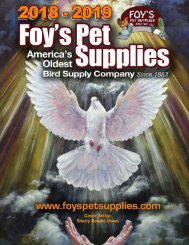 2018-2019 Foy's Pet Supplies Catalog