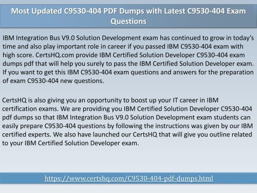 Get REAL C9530-404 Test PDF Exam Dumps