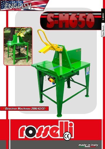 S-M650 Saw bench with electric motor 220V - Rosselli Snc