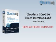 Latest CCA-500 PDF Questions Answers | Valid CCA-500 Dumps