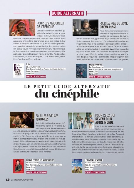 Gaumont Pathé! Le mag - Septembre 2017