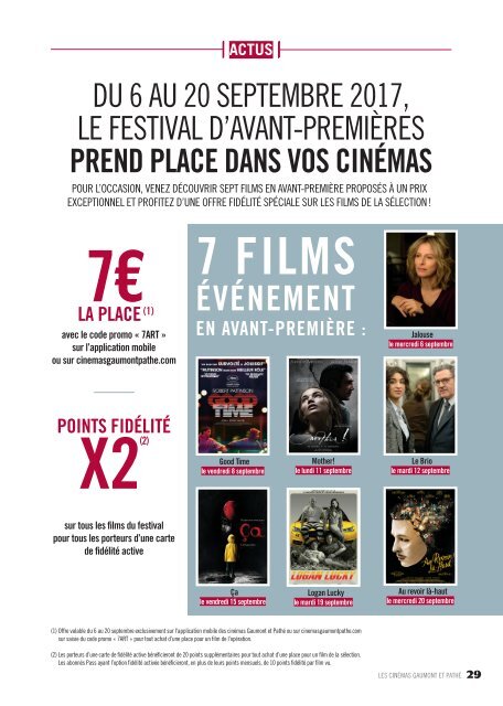 Gaumont Pathé! Le mag - Septembre 2017