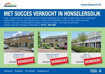 Met succes verkocht in Honselersdijk, door Rijnpoort Makelaars 