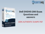 Get Real DNDNS-200 PDF Questions Braindumps