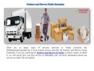 Packers and Movers in Noida