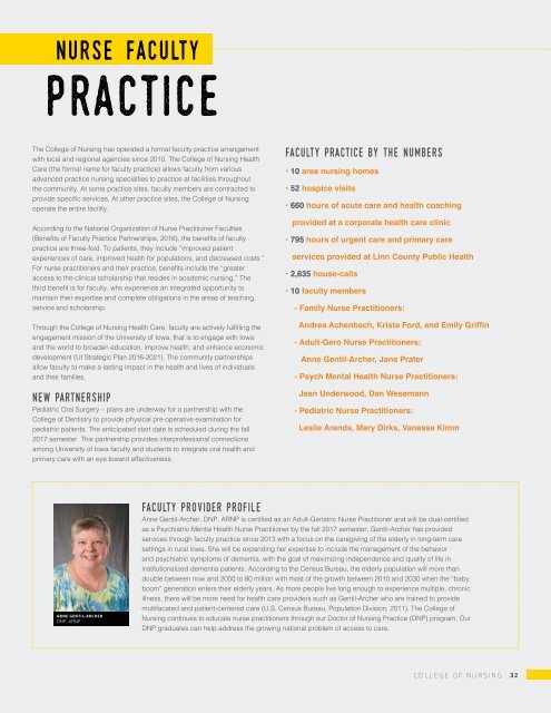 UIowa College of Nursing Annual Report 2016-2017