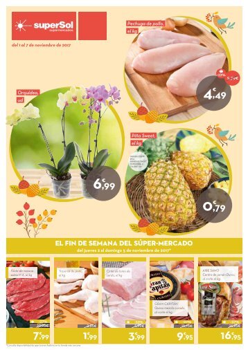 Folleto Ofertas superSol supermercados del 1 al 7 de Noviembre 2017