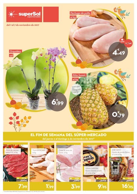 Folleto Ofertas superSol supermercados del 1 al 7 de Noviembre 2017