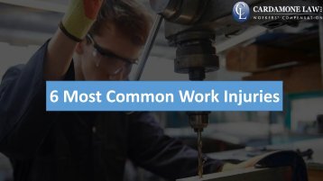 6 Most Common Work Injuries