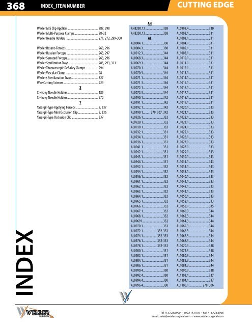 Wexler Specialty Catalog- Version 6