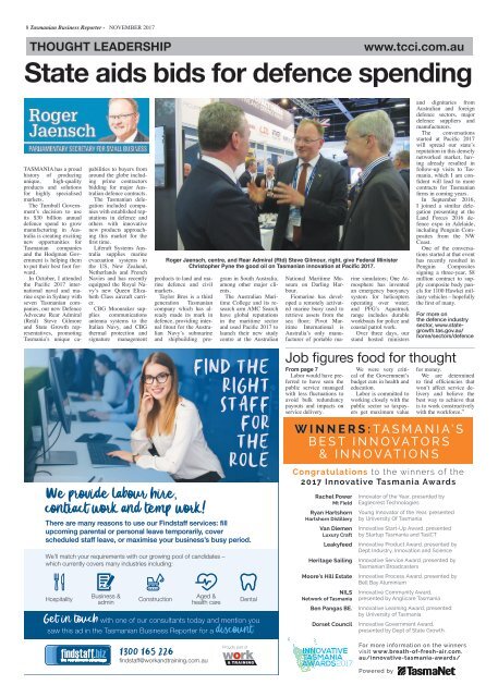 Tasmanian Business Reporter November 2017