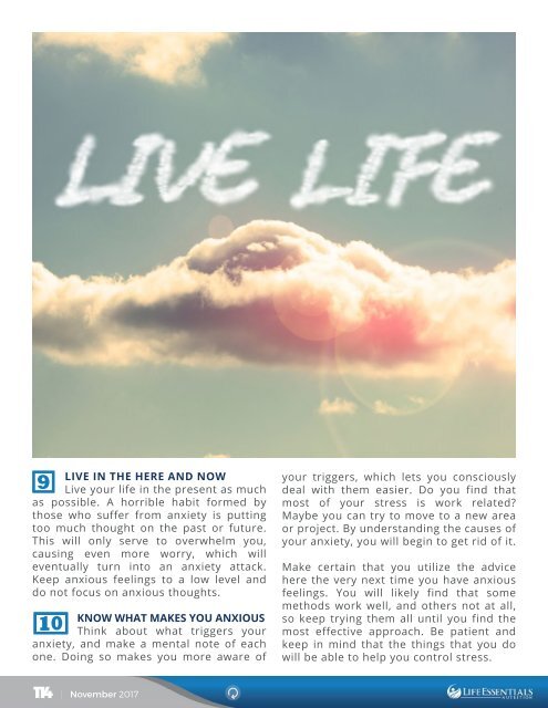 Life Essentials Magazine -  November 2017