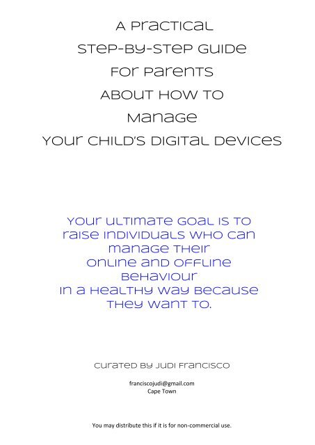 A practical step-by-step guide on how to manage your child&#039;s digital dev...