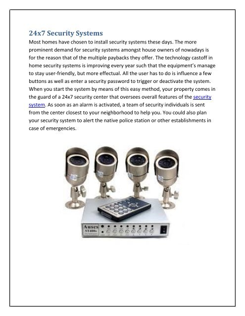 A Brief Guide on Home Security Systems