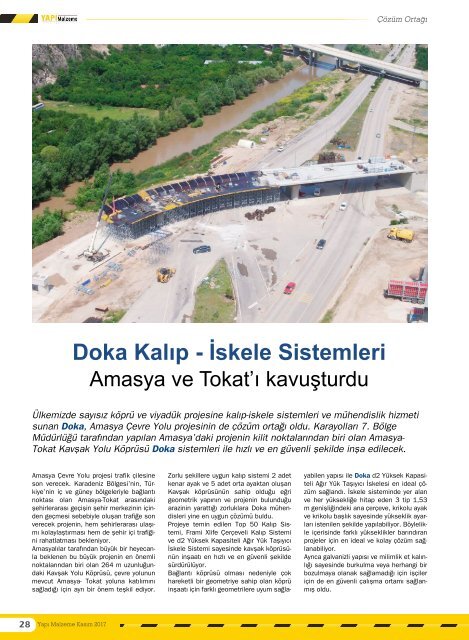 Yapı Malzeme Dergisi Kasım 2017 Sayısı