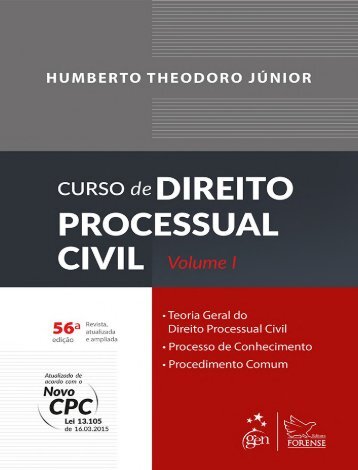 Curso de Direito Processual Civil VOL I  Humberto Theodoro Junior