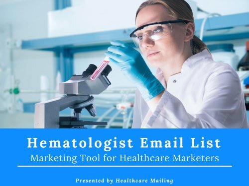 Hematologist Mailing List