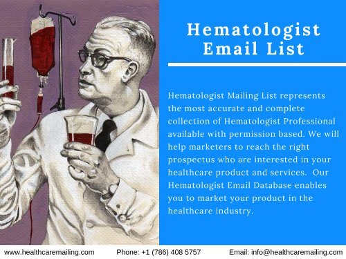 Hematologist Mailing List