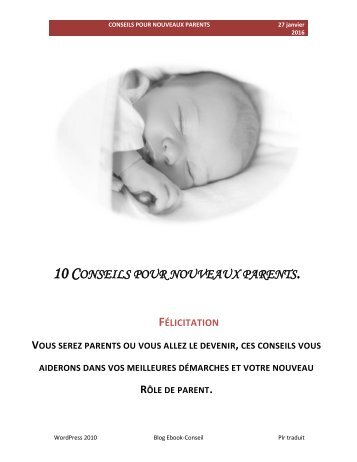 10 Conseils pour nouveaux parents