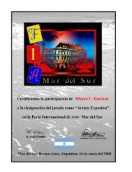 AWARD - Artista Expositor - to Sir Mbonu C. Emerem, Mar del Sur, Argentina, 2008.