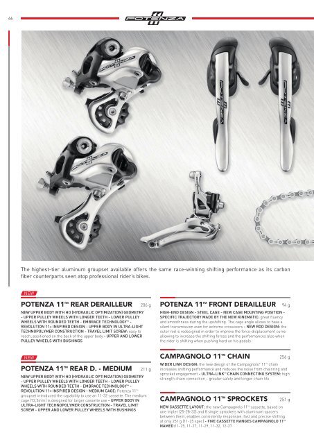 Campagnolo Groupsets Catalog 2018