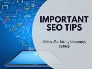 Important SEO Tips - Online Marketing Company