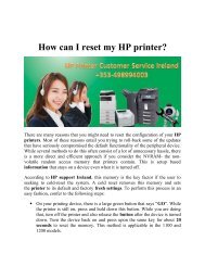 How can I reset my HP printer?