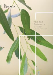 Abacus Property Group – Sustainability Report 2017