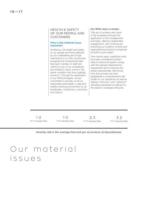 Abacus Property Group – Sustainability Report 2017