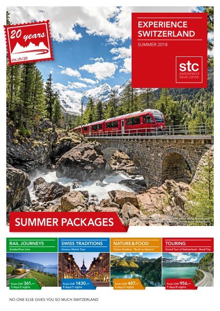 Experience Switzerland Summer 2018 / 2017