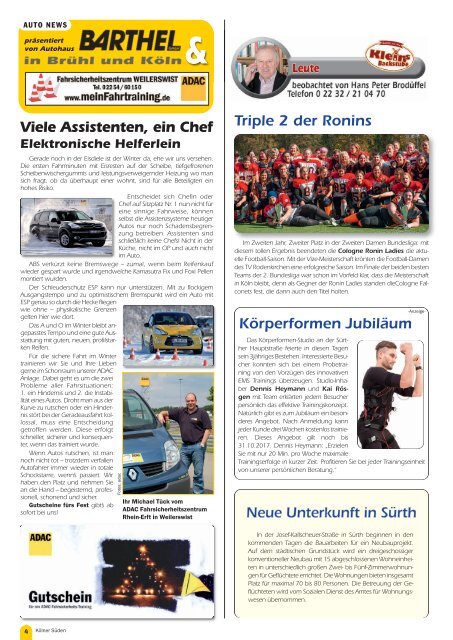 Kölner Süden Magazin November 2017