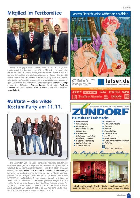 Kölner Süden Magazin November 2017