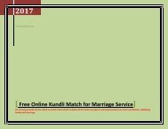 Free Online Kundli Match for Marriage Service