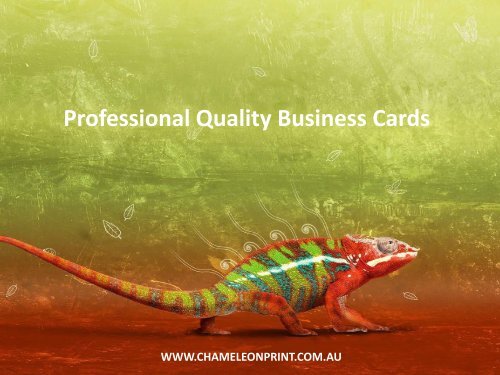 Professional Quality Business Cards - Chameleon Print Group