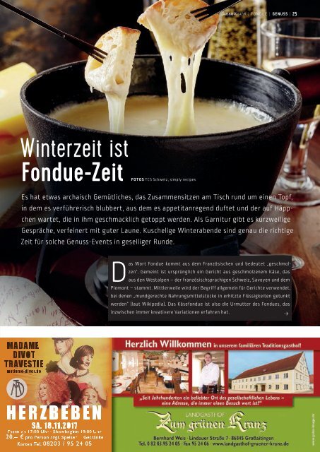 SchlossMagazin Fünfseenland November 2017