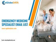 Emergency Medicine Specialist Email List