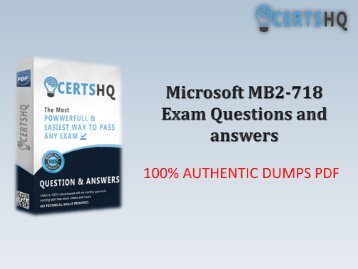  New MB2-718 PDF Practice Exam Questions with Free Updates 