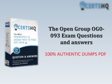 New OG0-093 PDF Practice Exam Questions with Free Updates