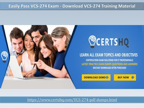 New VCS-274 Exam PDF Questions