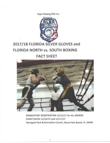 2017-18 Florida Silver Gloves Info