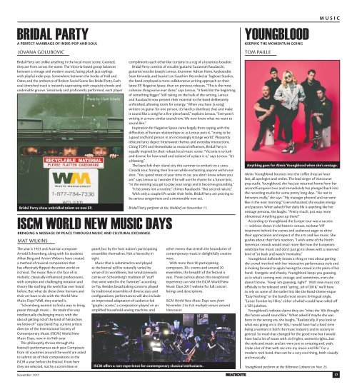 Beatroute Magazine BC Print Edition November 2017