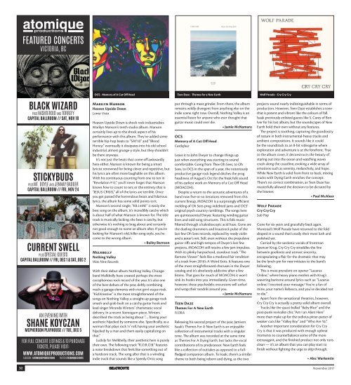 Beatroute Magazine BC Print Edition November 2017