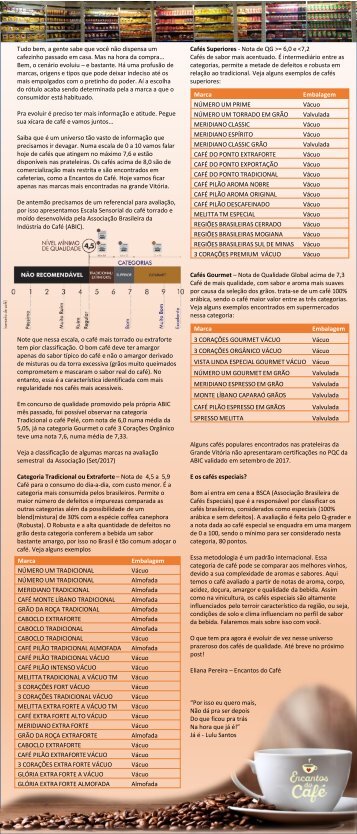 Post informativo Encantos do Café