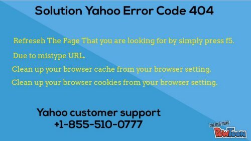 How To Solve Yahoo Mail Error 404 Code