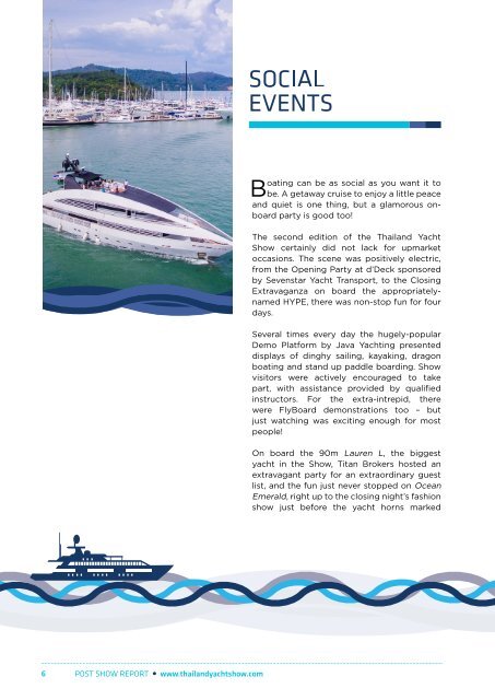 Thailand Yacht Show 2016 Post Show Report